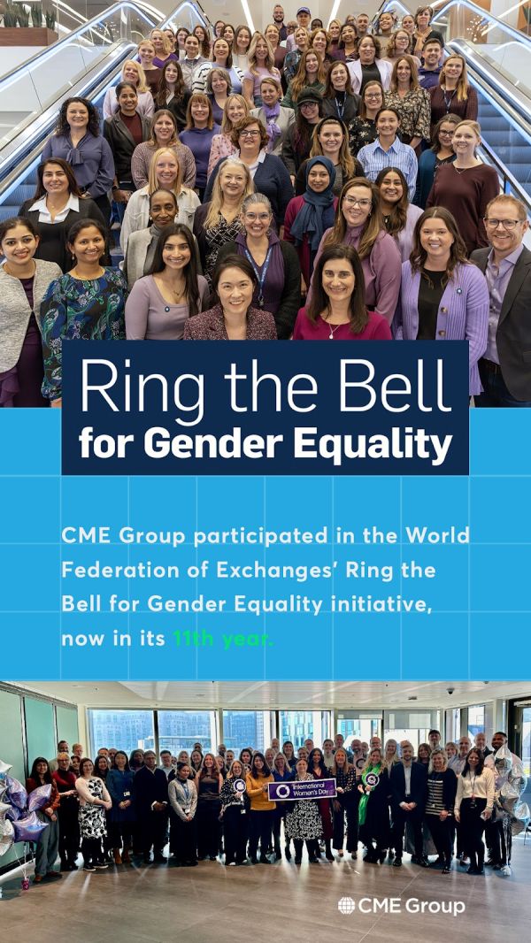 6 March - Ring the Bell for Gender Equality at CME Group