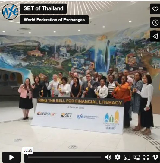 The Stock Exchange of Thailand - Ring the Bell for Financial Literacy 2023