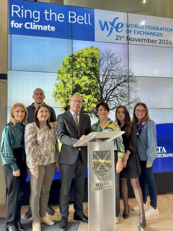 21 November 2024 - Malta Stock Exchange Ring the Bell for Climate